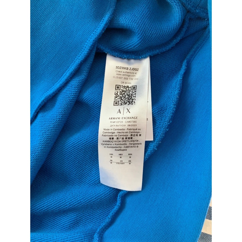 A|X ARMANI EXCHANGE Abstract-Print Organic-Cotton Men's Blend Sweatshirt sz M - Picture 12 of 13